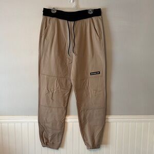 Hollister Men's Beige Joggers with Black Waistband